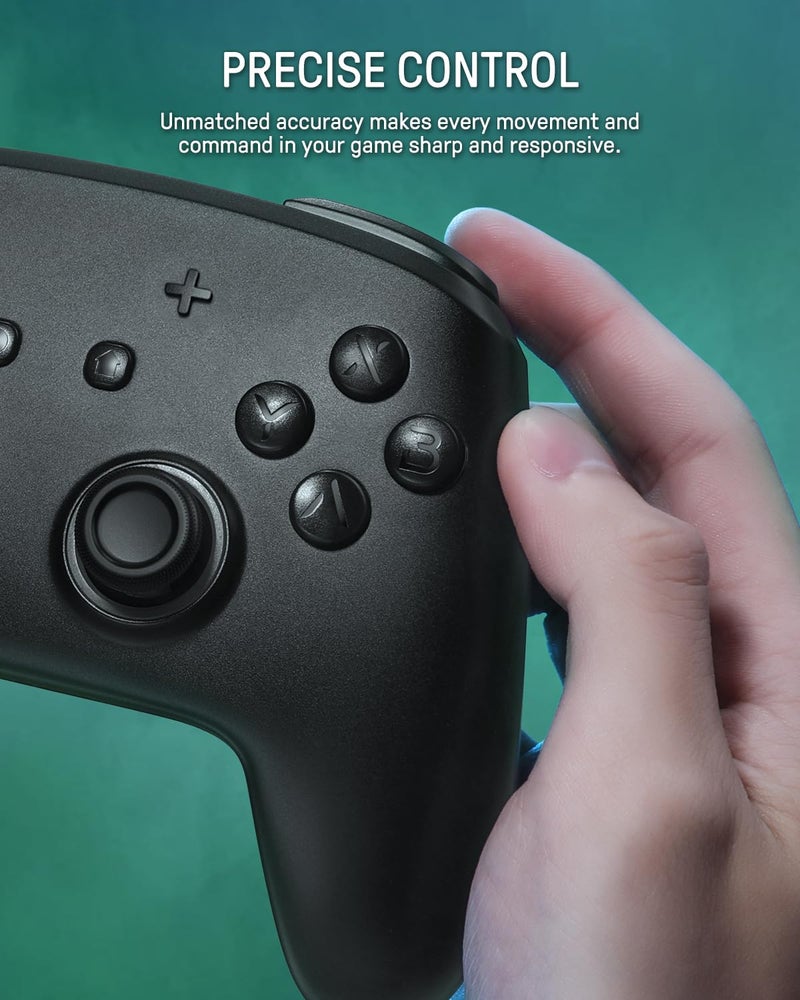 FUNLAB Switch 2 Pro Controller One-Key Wake Up for Switch2/OLED, Hall Effect Controller Wireless, Firefly Switch Controles with NFC Function, Black Bluetooth Remote Gamepad with 7 LED/Paddle/Turbo/Motion - Image 5